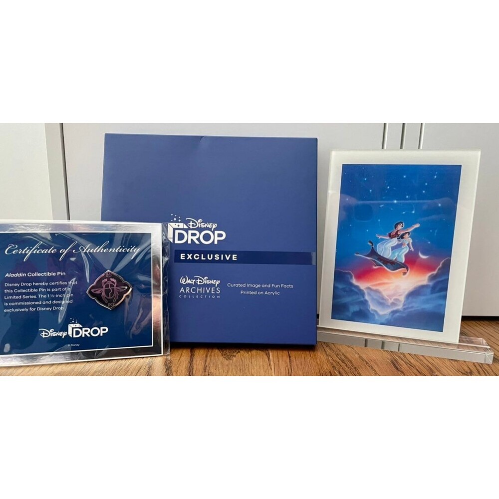 Disney Drop Day Limited Edition Aladdin Acrylic Print with Stand and Pin